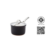 ANOLON NOUVELLE COPPER LUXE ONYX 20 CM/3.3 L STRAINING SAUCEPAN (83880-T)